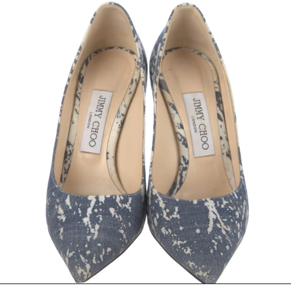 Jimmy Choo Patterned Blue Heels